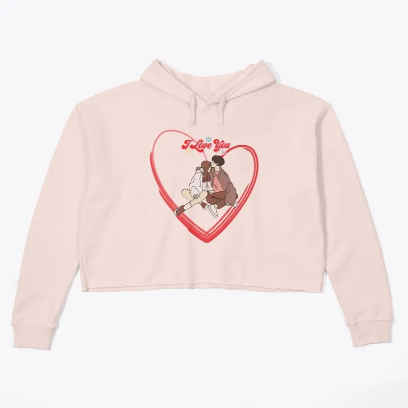 love birds Crop Hoodie